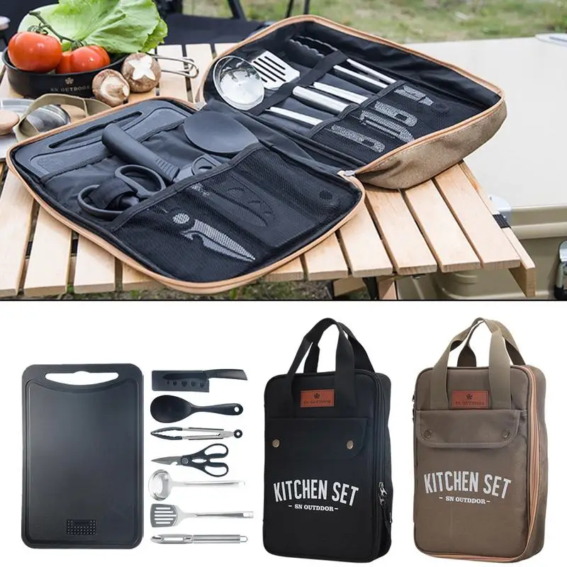 Camping Hiking Cooking - Ensemble de 8 ustensiles de cuisine
